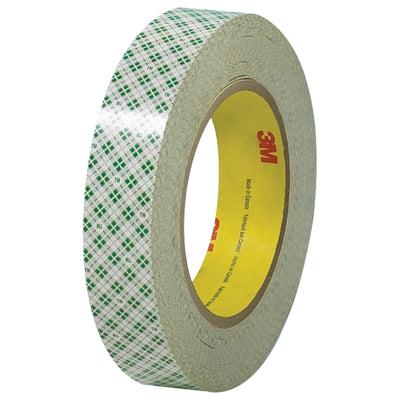 3M 410M double sided masking tape provides industrial-strength adhesion for high-speed packing lines and case sealing operations. Natural rubber adhesive bonds metals, plastics, rubber, glass, and papers reliably. Ships as a case of 36 rolls (1" x 36 yds each) with compatible dispensers available.