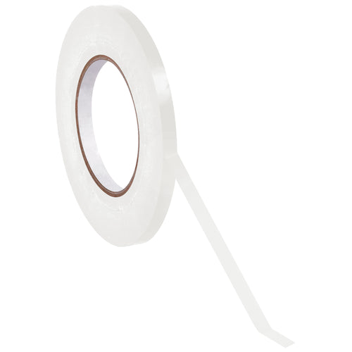 Seal poly bags fast with this 2.4 mil white bag tape. Each roll measures 3/8