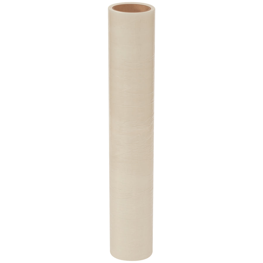Protect finished wood cabinets and surfaces from dirt and scratches with this 24" x 200' roll of clear polyolefin film tape. The 2.2 mil thickness and acrylic adhesive combo adheres securely to clean, dry surfaces while removing cleanly with zero residue. One case contains one roll‚essential protection for any packing line handling cabinet shipments.