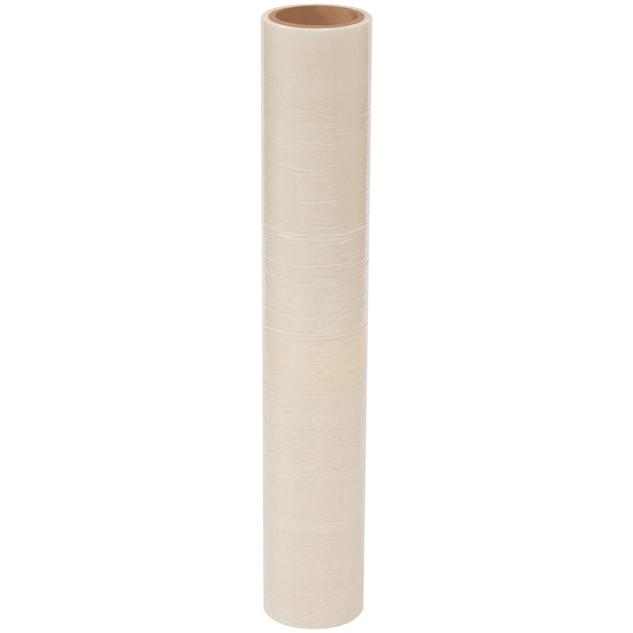 Professional-grade glass protection tape designed for packing line supervisors protecting high-value glass and mirrored surfaces during transit and storage. 24" width x 200' roll of 1.7 mil clear polyolefin film with acrylic adhesive peels clean without residue. Single case includes one full roll for maximum coverage on standard conveyor systems.