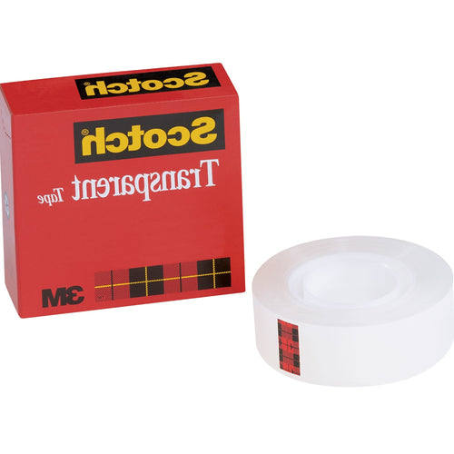 1/2 in x 72 yd High-Tack Acrylic Scotch 600 Transparent Tape 72/Case T963600