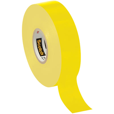 Professional-grade yellow vinyl electrical tape for circuit and phase identification on high-speed packing lines. Each roll delivers 66 feet of 7 mil pressure-sensitive tape rated for 600V insulation and splicing. 10-pack case ensures consistent color-coding across your operation with flame retardant, UV-resistant PVC backing.