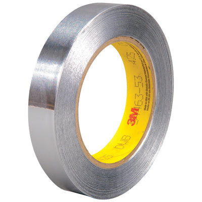3M 425 aluminum foil tape delivers thermal conductivity and water-resistant protection for high-speed packing lines. Premium 4.6 mil acrylic-backed tape resists UV degradation and flame, meeting UL 723 and UL 764c standards. Order by the case (48 rolls) for consistent core compatibility and dispenser performance.