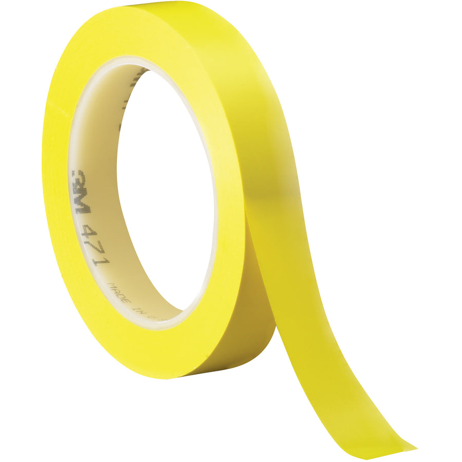 Packrift's 3M 471 yellow vinyl tape (3/4" x 36 yds, 3-pack) delivers instant adhesion on first contact‚perfect for high-speed case sealing and color-coded workflows. The 5.2 mil rubber adhesive resists moisture, chemicals, and abrasion without dripping or cleanup, keeping your packing line running 24/7.