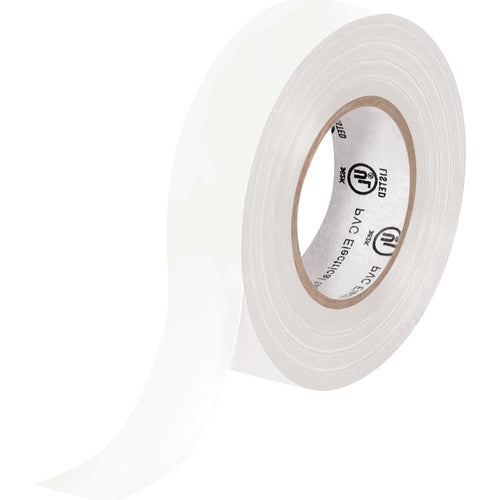 3/4 in x 20 yd 7.0 Mil White Vinyl Electrical Tape 10/Case T96461810PKW