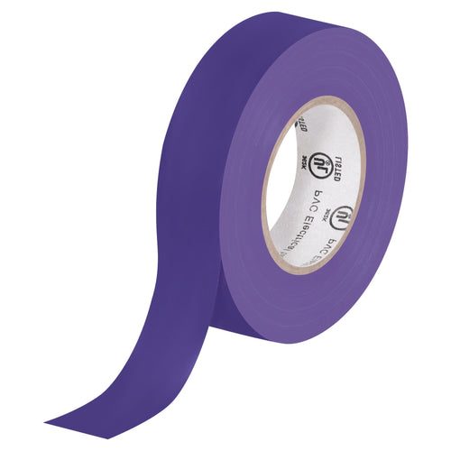 3/4 in x 20 yd 7 Mil Purple Electrical Tape Vinyl 200/Case T964618M
