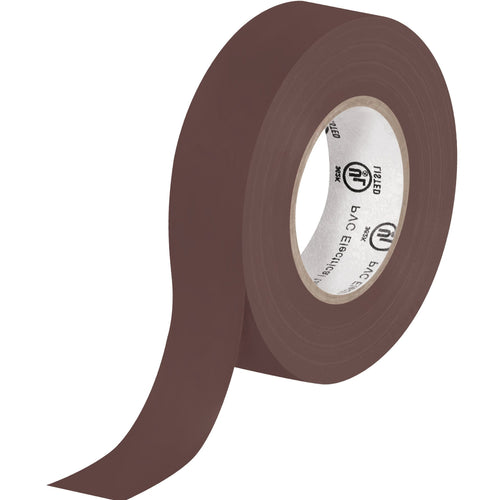 3/4 in x 20 yd 7.0 Mil Brown Vinyl Electrical Tape 200/Case T964618N
