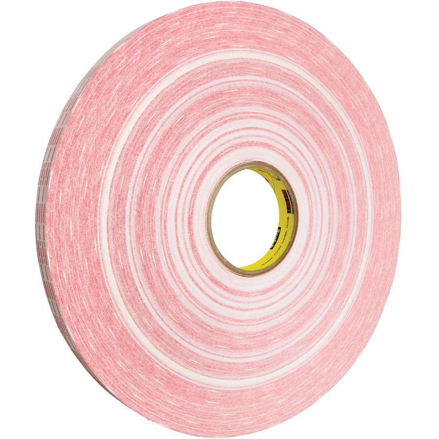 High-tack acrylic adhesive transfer tape designed for reliable case sealing and smooth surface bonding on industrial packing lines. 3/4" x 1000 yds roll with 3" core and densified kraft paper liner for easy dispenser use. Double-coated pressure-sensitive adhesive ensures strong, consistent adhesion every time.