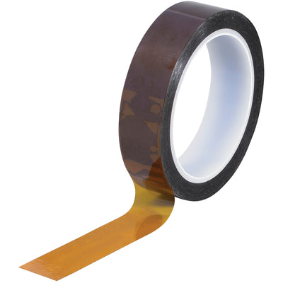 Engineered for extreme heat: This 1" x 36 yds Kapton® tape delivers consistent adhesion and zero-residue removal up to 500°F, making it ideal for packing lines handling automotive sensors, circuit boards, and high-temperature assembly. 1 mil polyimide film with silicone adhesive provides superior dielectric strength and abrasion resistance in demanding environments.