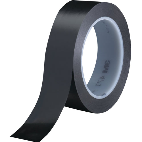 1 in x 36 yd 5.2 Mil Black 471 Vinyl Tape 3/Case T9654713PKB