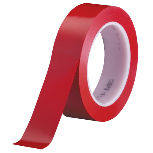 1 in x 36 yd 5.2 Mil Red 3M 471 Vinyl Tape 36/Case T965471R