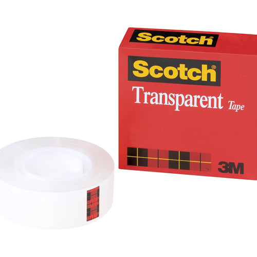 1 in x 72 yd 2.3 Mil Acrylic Scotch 600 Transparent Tape 36/Case T965600
