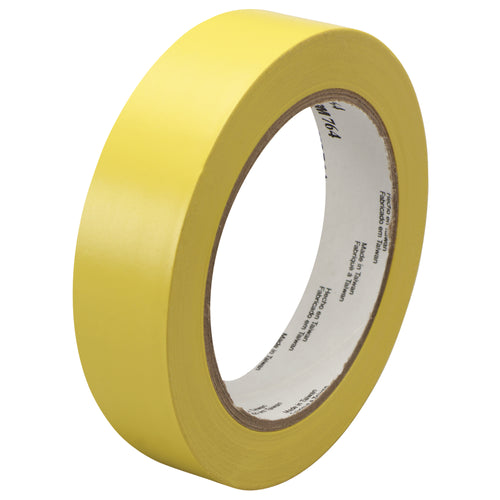 3M 764 general purpose yellow vinyl safety tape delivers instant adhesion on contact with zero downtime for your packing line. The 5.0 mil durable vinyl backing resists abrasion, moisture, and chemicals while maintaining vivid color. Case of 36 rolls (1