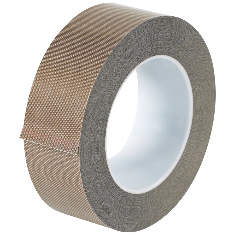 Protect your heat sealing line with this 1.5" x 18 yds PTFE glass cloth tape featuring a non-stick surface that eliminates adhesive buildup and cuts cleanup time. 3 mil thickness rated for direct contact with hot wire seals, ironing presses, and sealing jaws. One durable roll per case delivers reliable performance across packaging production cycles.