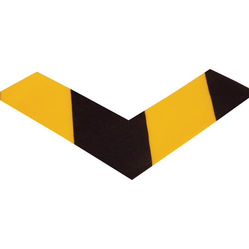 6x6x2 Yellow/Black PVC Safety Tape Angles 24/Case T9662BY