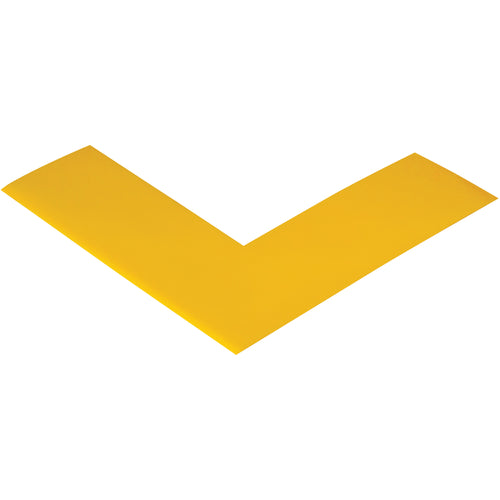 Heavy-duty yellow PVC tape angles deliver fast, clean warehouse floor marking without the mess of paint. These pre-cut 6