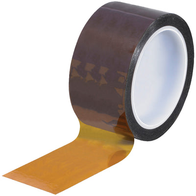 High-performance 2" x 36 yards Kapton® tape rated to 500°F with silicone adhesive that leaves no residue. Ideal for packing lines requiring heat-sealing, insulation, and extreme temperature resistance on automotive, electronics, and semiconductor applications. Delivers superior adhesion on cores and case sealing without equipment downtime.
