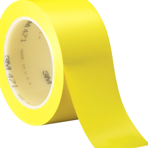 2 in x 36 yd 5.2 Mil Yellow 471 Vinyl Safety Tape 3-Pack T9674713PKY