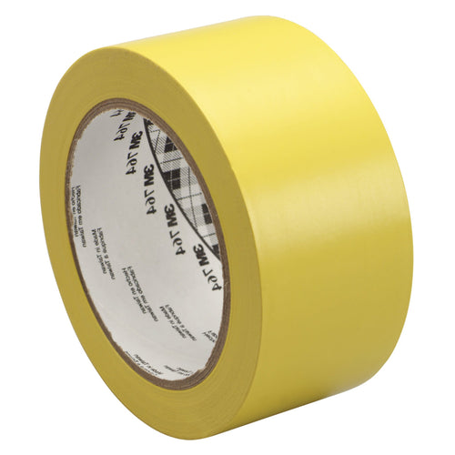 2 in x 36 yd 5.0 Mil Yellow 764 Vinyl Tape 24/Case T967764Y