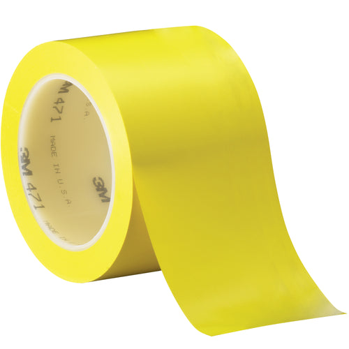 Heavy-duty 5.2 mil yellow vinyl safety tape designed for packing line supervisors who need fast, reliable case sealing and color-coded identification. Each case includes three 3