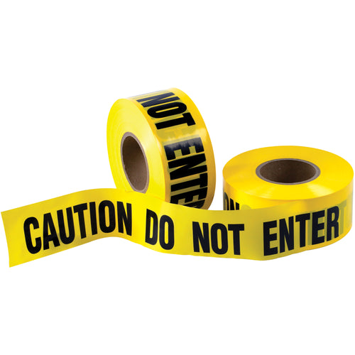 High-visibility barricade tape that commands attention on any packing line or warehouse floor. 3