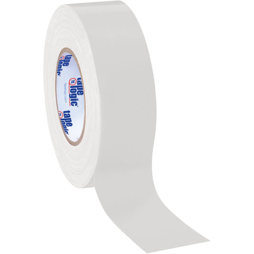 Industrial-grade 10 mil white duct tape engineered for reliable case sealing and facility maintenance. 2