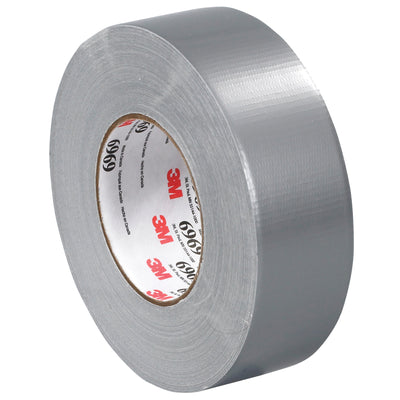 Heavy-duty 3M 6969 silver duct tape with aggressive adhesion for reliable case sealing on packing lines. 10.7 mil thickness, 2" x 60 yds per roll, sold as a case of 24 rolls. Waterproof backing resists moisture, abrasion, and weathering–the go-to choice for supervisors who need consistent performance.