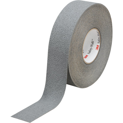 Protect high-traffic wet areas with 3M Safety-Walk 370 gray non-slip tape. Two 60-foot rolls of durable, medium-textured polyolefin surface with pressure-sensitive adhesive for instant bonding. Ideal for locker rooms, pools, boats, and conveyor equipment where barefoot or shoe traffic demands reliable slip resistance.