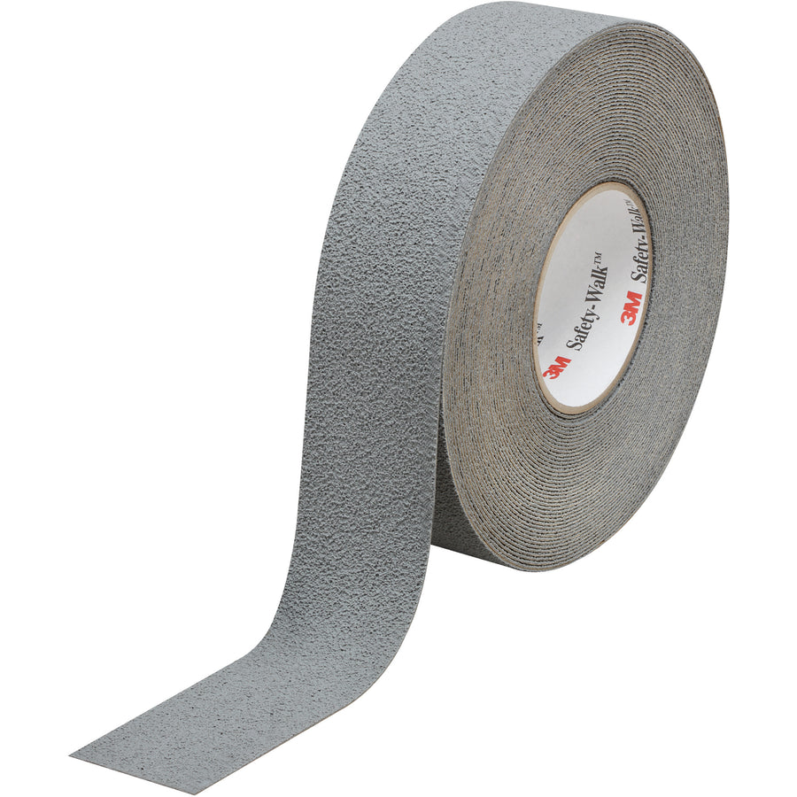 Protect high-traffic wet areas with 3M Safety-Walk 370 gray non-slip tape. Two 60-foot rolls of durable, medium-textured polyolefin surface with pressure-sensitive adhesive for instant bonding. Ideal for locker rooms, pools, boats, and conveyor equipment where barefoot or shoe traffic demands reliable slip resistance.