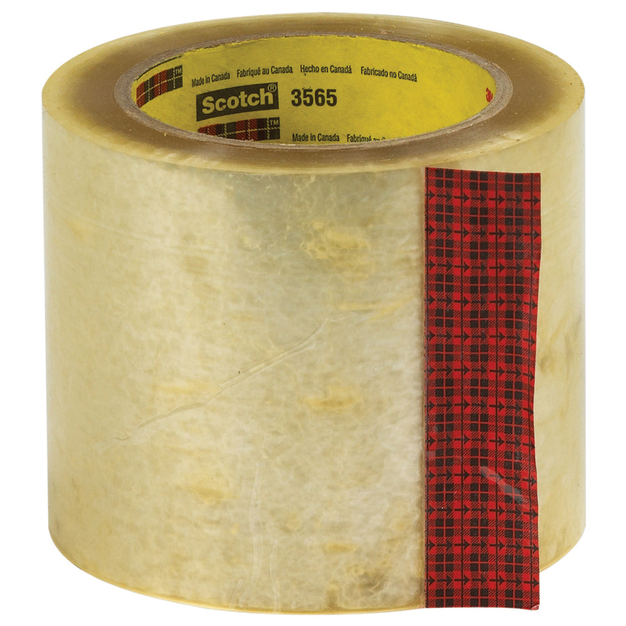 Protect shipped labels from smudging, abrasion, and moisture damage with 3M 3565 label protection tape. This 4" x 110 yards clear tape in 1.5 mil polypropylene covers most standard labels in a single pass. Ships as a case of 18 rolls‚the professional choice for compliance-focused logistics operations.