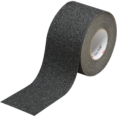 Industrial-grade 3M Safety-Walk 710 non-slip floor tape delivers extreme durability for heavy traffic zones. Extra-large coarse mineral particles and open pattern resist clogging in wet, muddy, and greasy environments. 4" x 30' roll with pressure-sensitive adhesive bonds instantly to most surfaces.