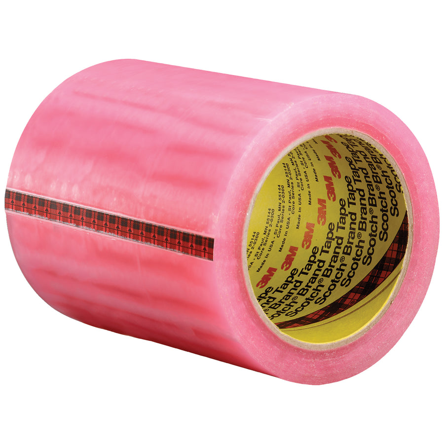 Eliminate barcode scanning errors and ensure shipping label compliance with Scotch® 821 pink label protection tape. This 5" x 72 yard roll with 2.5 mil thickness covers most labels in a single pass, meets UPS and U.S. Postal Service regulations, and resists UV damage. Order by the case of 8 rolls.