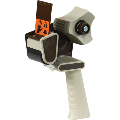 The 3M H180 pistol grip dispenser delivers fast, consistent carton sealing with an adjustable brake for tight center-seam closures on every case. Durable metal and high-impact plastic construction withstands high-volume packing line demands. Roll-on design loads easily for minimal downtime.