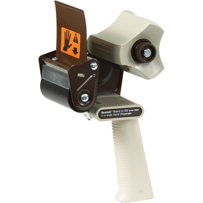 The 3M H183 pistol grip tape dispenser delivers fast, consistent center seam closure on standard cartons with minimal operator fatigue. Built from durable metal and high-impact plastic, this dispenser features an adjustable brake system that ensures tight, uniform tape tension across every seal–critical for packing line supervisors running high-volume operations.