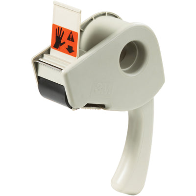 The 3M H190 is a gray plastic pistol grip carton sealing tape dispenser designed to reduce operator fatigue on busy packing lines. Features a unique pull-apart handle for fast, tool-free tape loading and high-impact plastic construction built for long-life durability. Sold as 1 dispenser per unit.