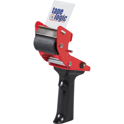 Economical spring-loaded tape dispenser engineered for 2" carton sealing tape on fast-paced packing lines. Built from reinforced steel and high-impact plastic with a durable rubber roller that resists adhesive buildup. One-unit dispensers keep your line moving without tape feeding errors or downtime.