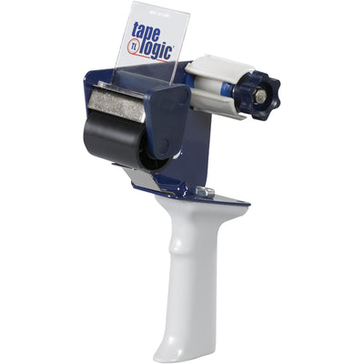 Reduce production downtime with this heavy-duty 2" pistol grip dispenser designed for 1.5" core long-roll carton sealing tape. Built from durable metal and plastic construction, it holds twice the tape length of standard rolls in the same footprint. Ideal for packing line supervisors seeking faster application and fewer roll changes throughout your shift.