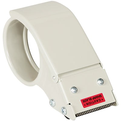 Professional-grade 2" metal strapping tape dispenser engineered for high-speed packing lines. Features hand brake tension control for consistent, clean cuts and reliable carton sealing. Sold as 1 each–the durable choice for packing line supervisors who demand precision and durability.