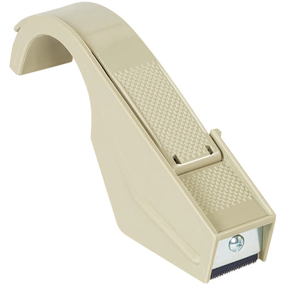 Tape Logic 1" economy strapping tape dispenser engineered for high-volume packing line operations. Gray plastic construction ensures durability and smooth dispensing with precision cutting. Single unit–ready to integrate into your case sealing workflow immediately.