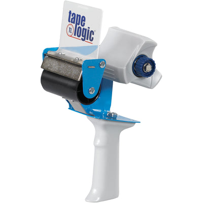 Speed up your packing line with this quick side-loading 3" carton sealing tape dispenser. Features metal and plastic construction with an adjustable brake for smooth, controlled tape application. Perfect for high-volume case sealing operations where consistency and operator comfort matter.