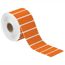 2.5x1 Orange Desktop Direct Thermal Labels 1310/Roll