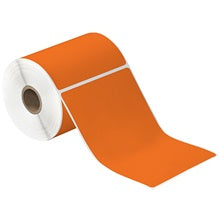 4x6 Orange Direct Thermal Labels - Desktop, 250/Roll
