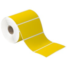 4x3 Yellow Desktop DIrect Thermal Labels 500/Roll