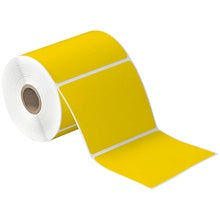 4x4 Yellow Desktop Direct Thermal Labels 377/Roll