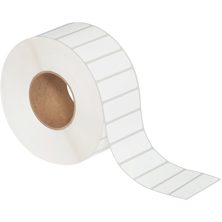 Professional 3x1" white matte coated thermal transfer labels designed for shipping coordinators and logistics professionals. Compatible with Zebra, Datamax, Sato and most thermal printers. Permanent pressure-sensitive adhesive adheres securely to corrugated cartons with wound-out configuration for fast application. Sold as case of 6 rolls.