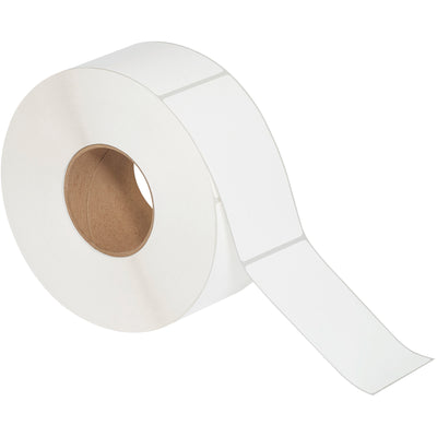 Industrial-grade 5x3" white thermal transfer labels designed for high-volume shipping and product identification. Matte coated facestock with permanent pressure-sensitive adhesive adheres reliably to corrugated cartons and packaging. Compatible with Zebra, Datamax, Sato, and other leading thermal label printers–shipped as a case of 6 rolls with perforated liners for seamless label separation.