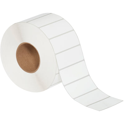 Professional-grade 4x1.5" white thermal transfer labels designed for high-volume shipping and product identification. Matte coated facestock with permanent pressure-sensitive adhesive adheres reliably to corrugated cartons. Compatible with Zebra, Datamax, Sato and most thermal printers–case of 4 rolls ready to ship.