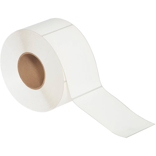 Professional-grade 4x6 white thermal transfer labels built for high-volume shipping operations and regulatory compliance. Matte coated facestock with permanent pressure-sensitive adhesive bonds instantly to corrugated cartons, pallets, and packaging materials. Fully compatible with Zebra, Datamax, and Sato thermal printers‚case of 4 rolls.