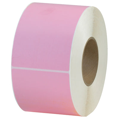 Instantly identify special handling shipments with bright pink thermal transfer labels. These 4x6" topcoated labels work with Zebra, Datamax, and Sato printers, making them ideal for logistics coordinators who need reliable color-coding compliance. Each case includes 4 rolls on 3" cores.