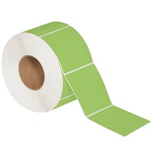 4x4 Green Thermal Transfer Labels 1500/Roll